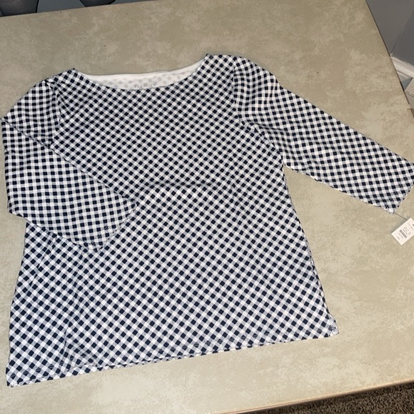 2 NEW Women’s Talbots 3/4 Sleeve Tops Size Petite Medium - Picture 2 of 3